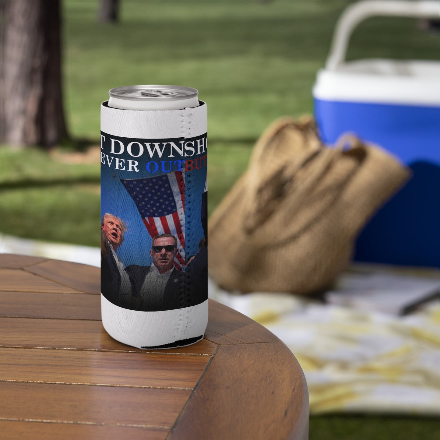 OFFICIAL TRUMP 2024 - SHOT DOWN - CAN COOLER