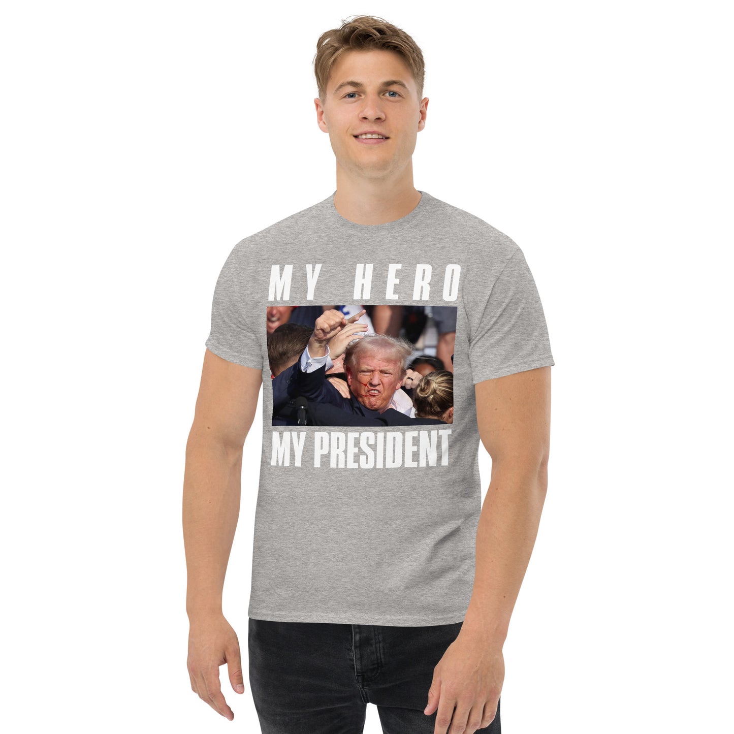 MY HERO MY PRESIDENT - OFFICIAL T-SHIRT - TRUMP 2024