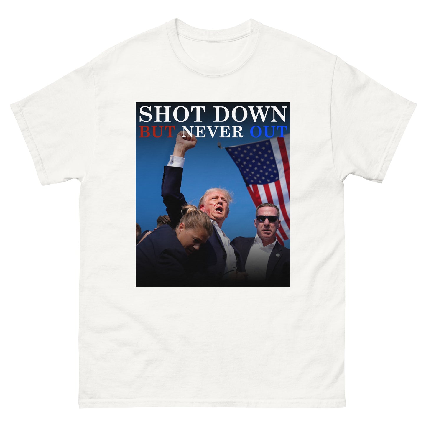 OFFICIAL Shot Down But Never Out - T-Shirt - Classic Variation